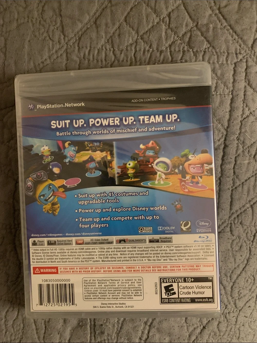 Disney Universe PS3 Game with Blue & Green Hero Artwork